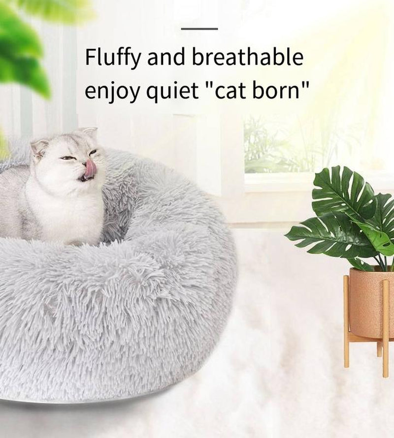 Doghouse Cathouse Plush round Pet Bed Dog Bed Winter Dog Mat Pet Bed Pet Supplies