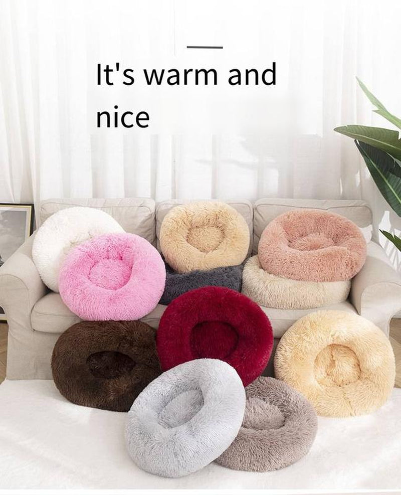 Doghouse Cathouse Plush round Pet Bed Dog Bed Winter Dog Mat Pet Bed Pet Supplies
