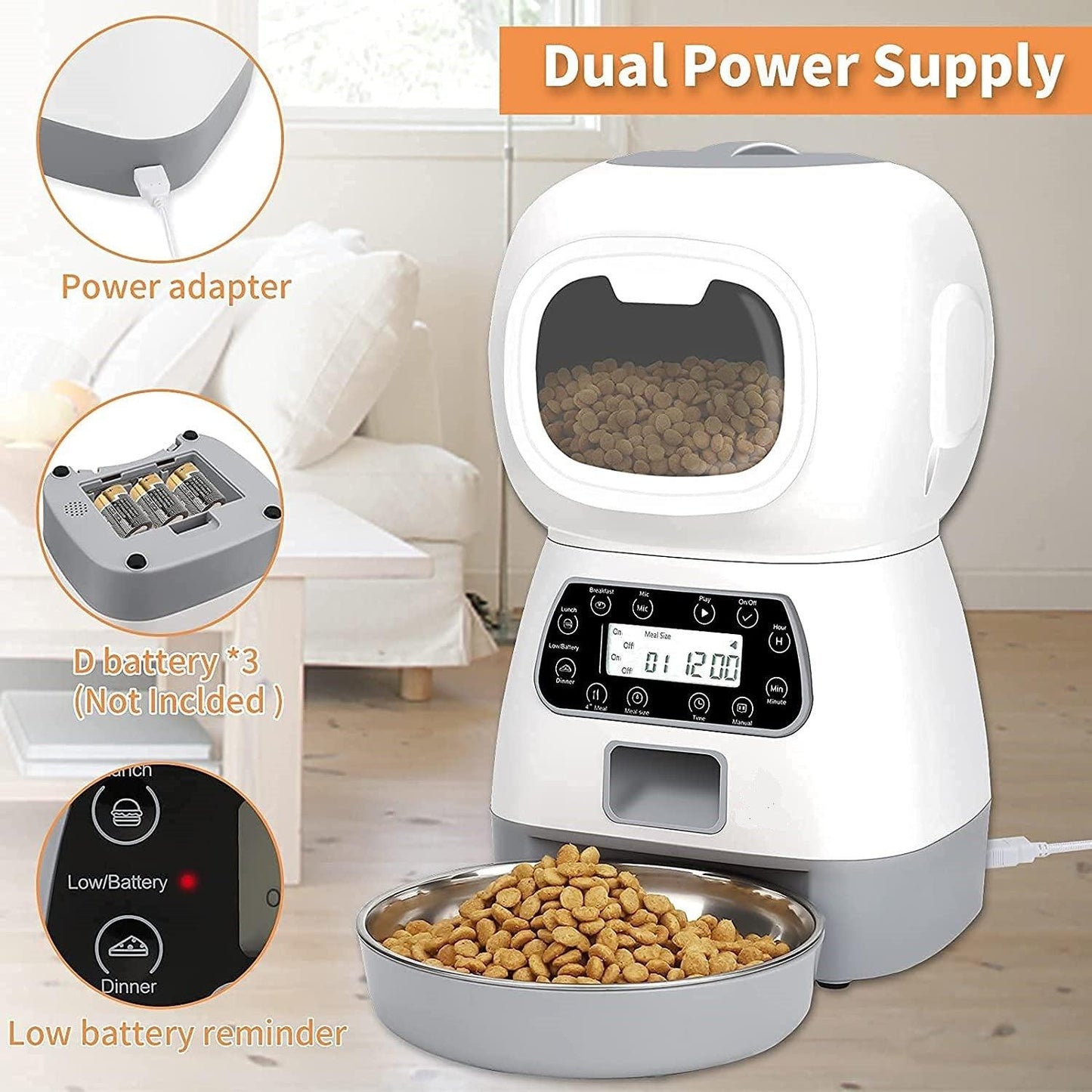 Smartpaws Remote-Controlled Pet Feeder: Automatic Food Dispenser