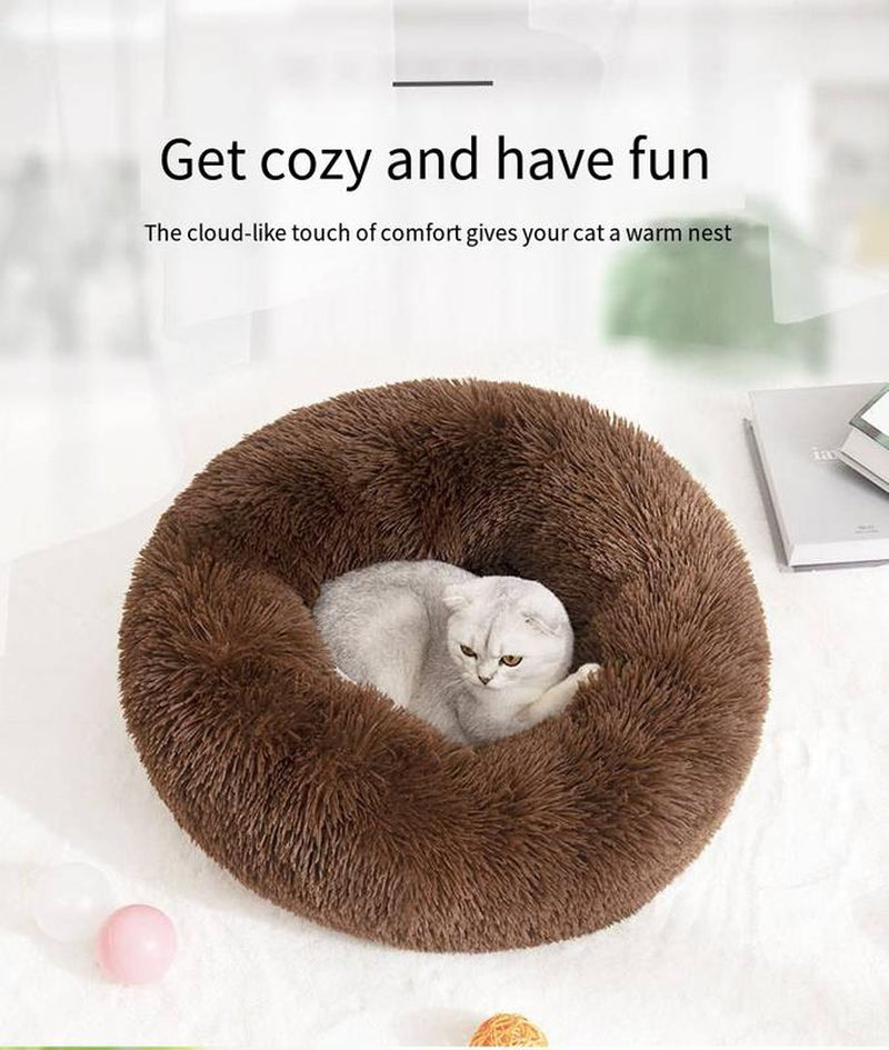 Doghouse Cathouse Plush round Pet Bed Dog Bed Winter Dog Mat Pet Bed Pet Supplies