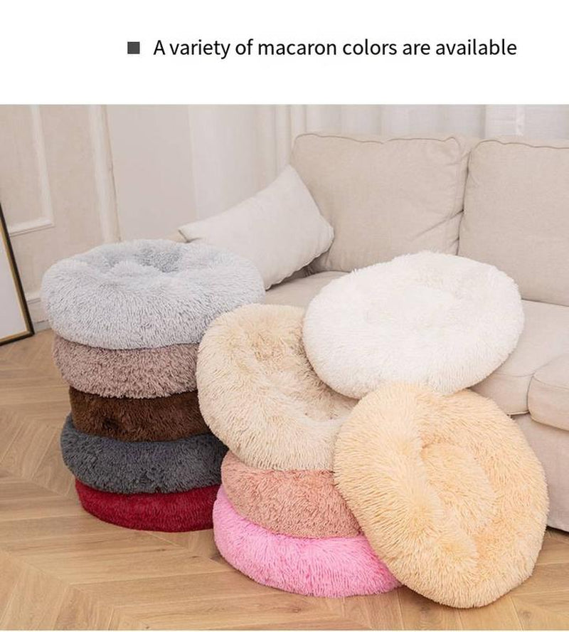 Doghouse Cathouse Plush round Pet Bed Dog Bed Winter Dog Mat Pet Bed Pet Supplies