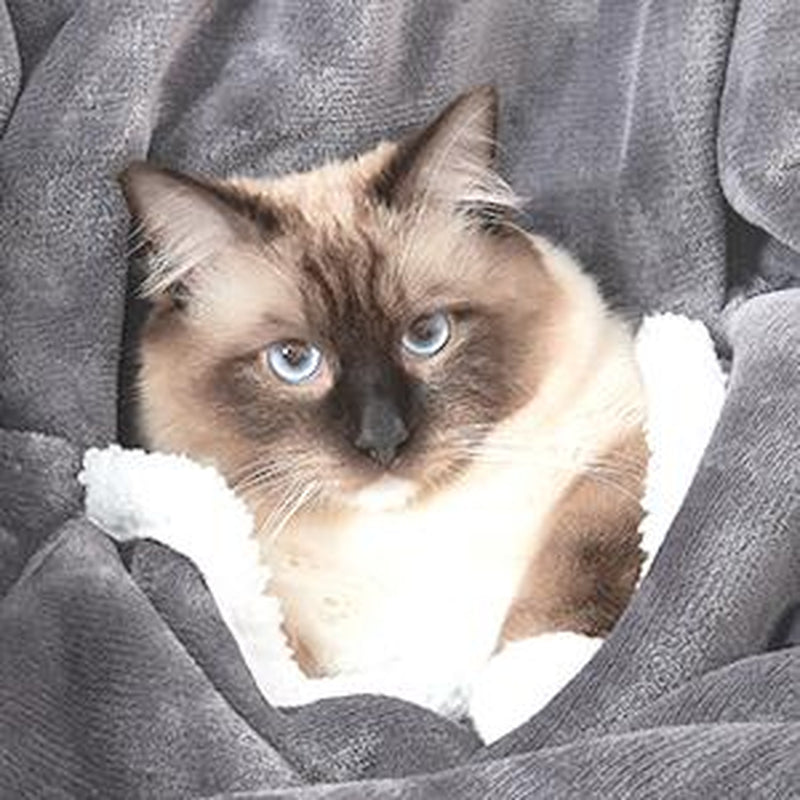Larleaf Kangaroo Wearable Blanket Hoodie with Giant Pocket, One Size Pet Clothes Extra Soft Sherpa Fleece Warm ＆ Cozy Oversize Sweatshirt Blanket Jacket with Sleeves Gifts for Dogs and Cats, Cozy Hooded Cat Clothes Womenswear Winter Cute Machine Washable