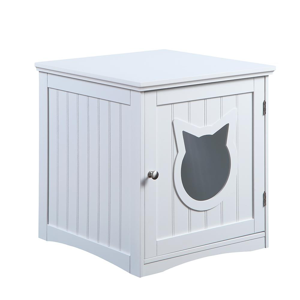 Multi-Function Cat House Nightstand - Hide Litter Box in Style
