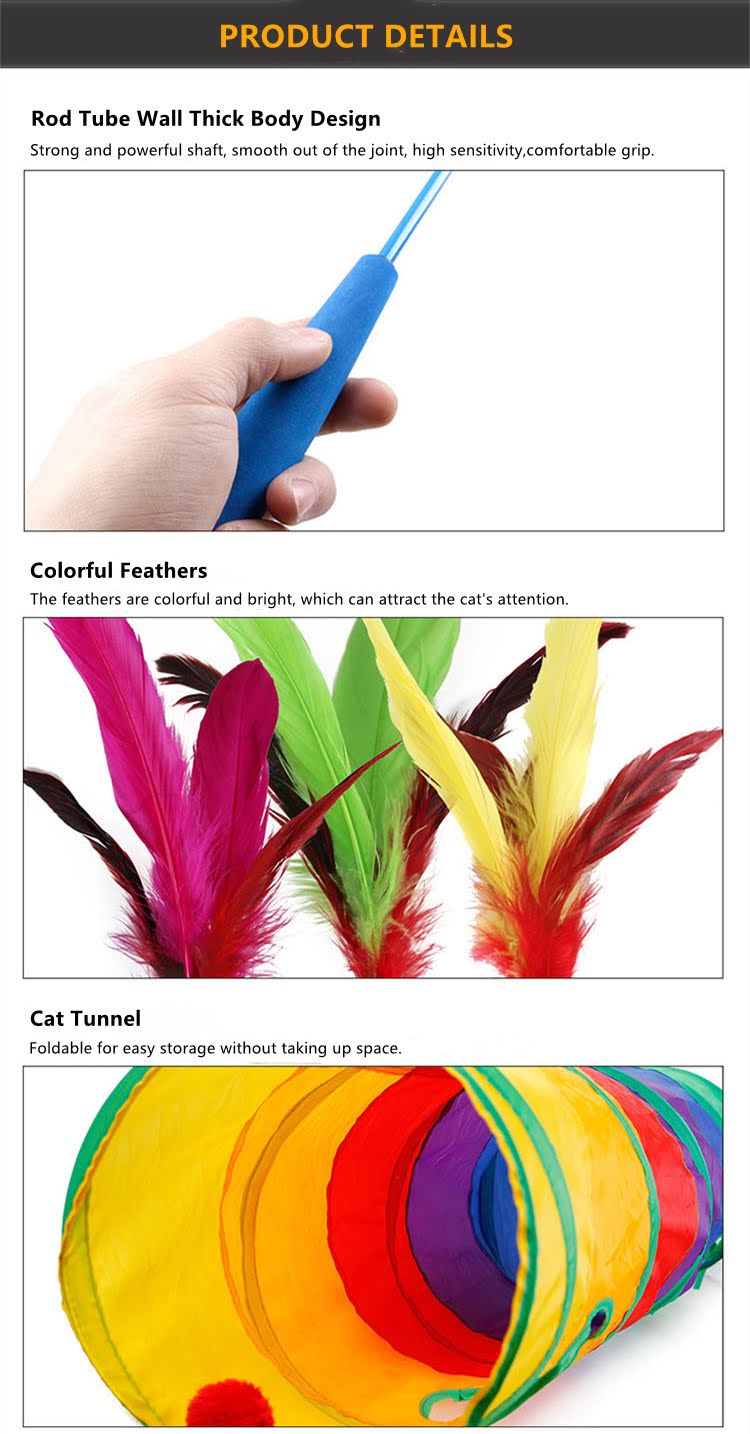 Essential Cat Toy Set - 14 Interactive Toys for Active Cats